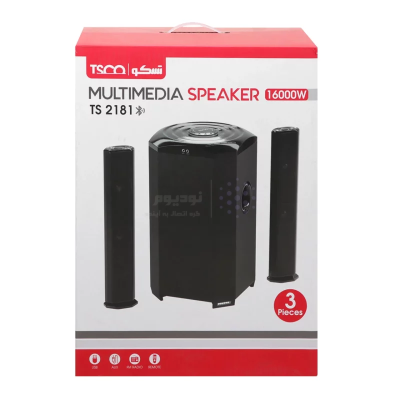 اسپیکر رومیزی (دسکتاپ) سه تکه TSCO مدل TS 2181 - مشکی - تصویر 8