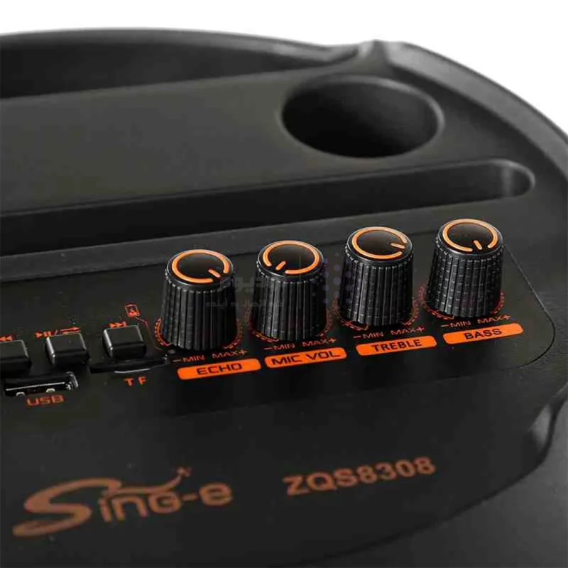 اسپیکر 60W بی سیم Sing-e مدل ZQS-8308 - مشکی - تصویر 6