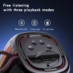 اسپیکر بی سیم شارژی 10 وات Yesido مدل YSW20 ، دارای درگاه رم و فلش، نورپردازی RGB - رنگ مشکی (گارانتی 18 ماه تعویض نیکان همراه) - تصویر 7