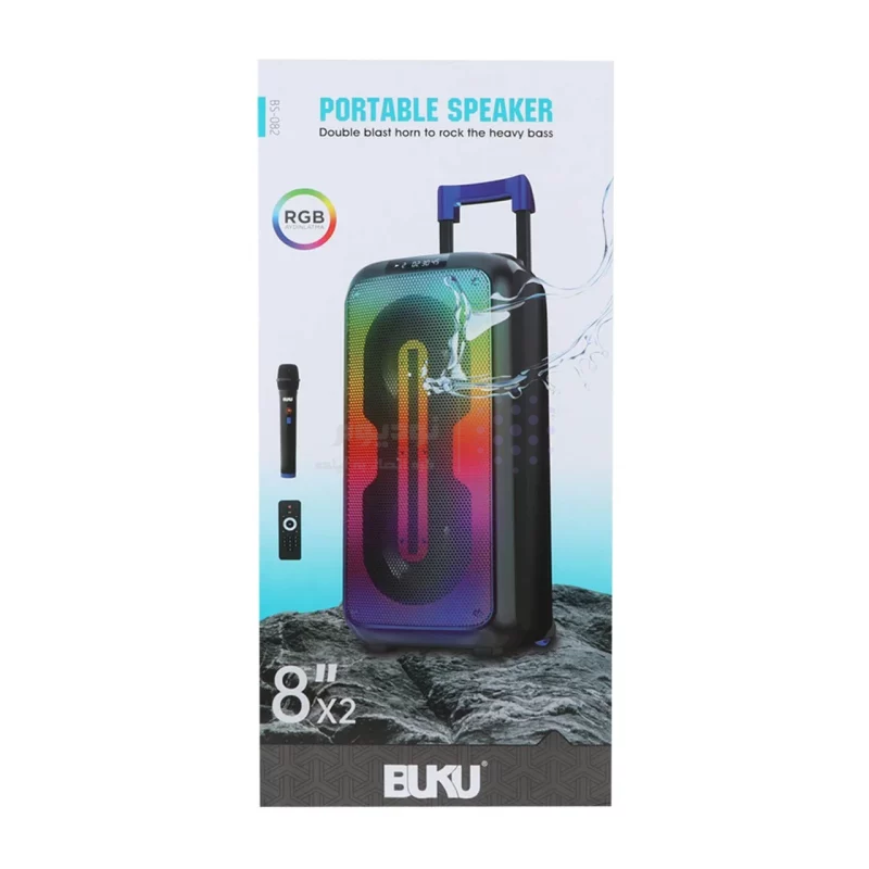 اسپیکر بی سیم BUKU مدل BS-082 - مشکی - MMS (گارانتی YA) - تصویر 11