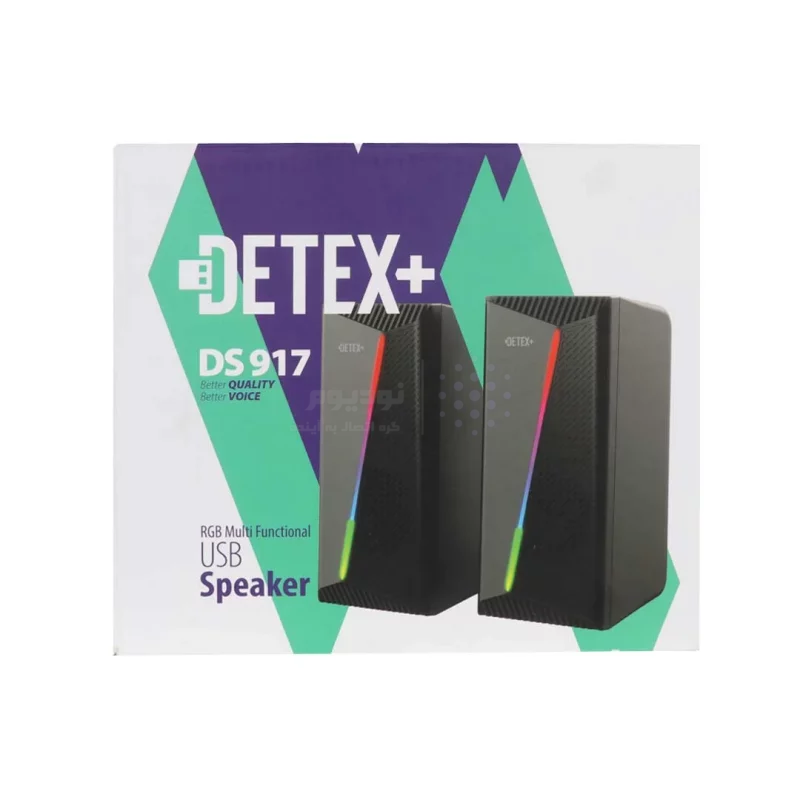 اسپیکر دوتکه رومیزی +DETEX مدل DS917 - مشکی - تصویر 3