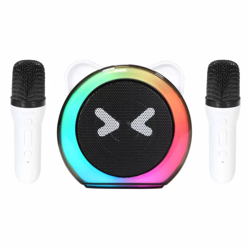 اسپیکر بلوتوثی شارژی همراه با دو میکروفون Yesido مدل YSW36 RGB Karaoke - مشکی (گارانتی 18 ماه تعویض نیکان همراه) - تصویر 2