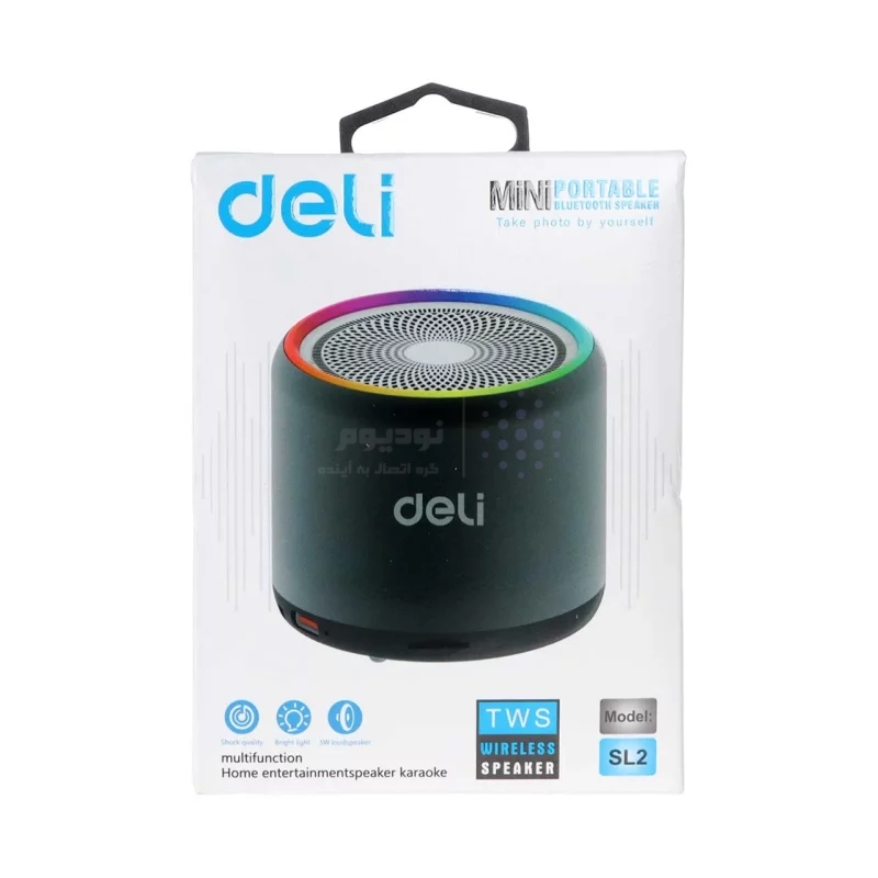 اسپیکر بی سیم Deli مدل SL2 - طلایی - تصویر 7