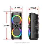 اسپیکر 20W بی سیم Sing-e مدل ZQS8285XW - مشکی - تصویر 5