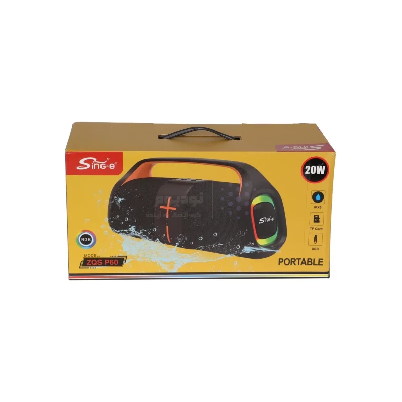 اسپیکر بی سیم Sing-e ضد آب مدل ZQS P60 - مشکی - تصویر 5