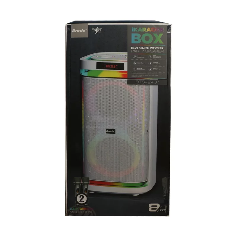 اسپیکر 60W بی سیم Brodu مدل BTS-2407 - مشکی - تصویر 9