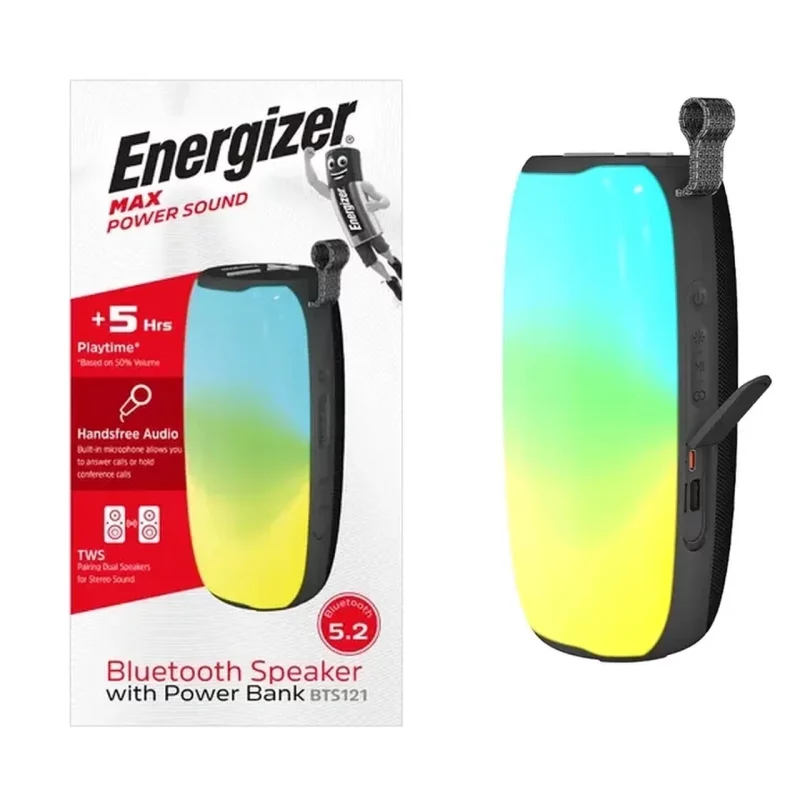 اسپیکر بی سیم Energizer مدل BTS121 - مشکی (گارانتی متین) - تصویر 2