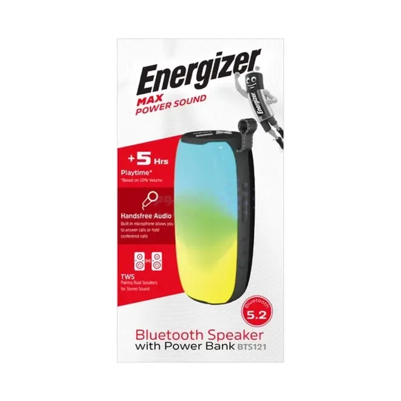 اسپیکر بی سیم Energizer مدل BTS121 - مشکی (گارانتی متین) - تصویر 5