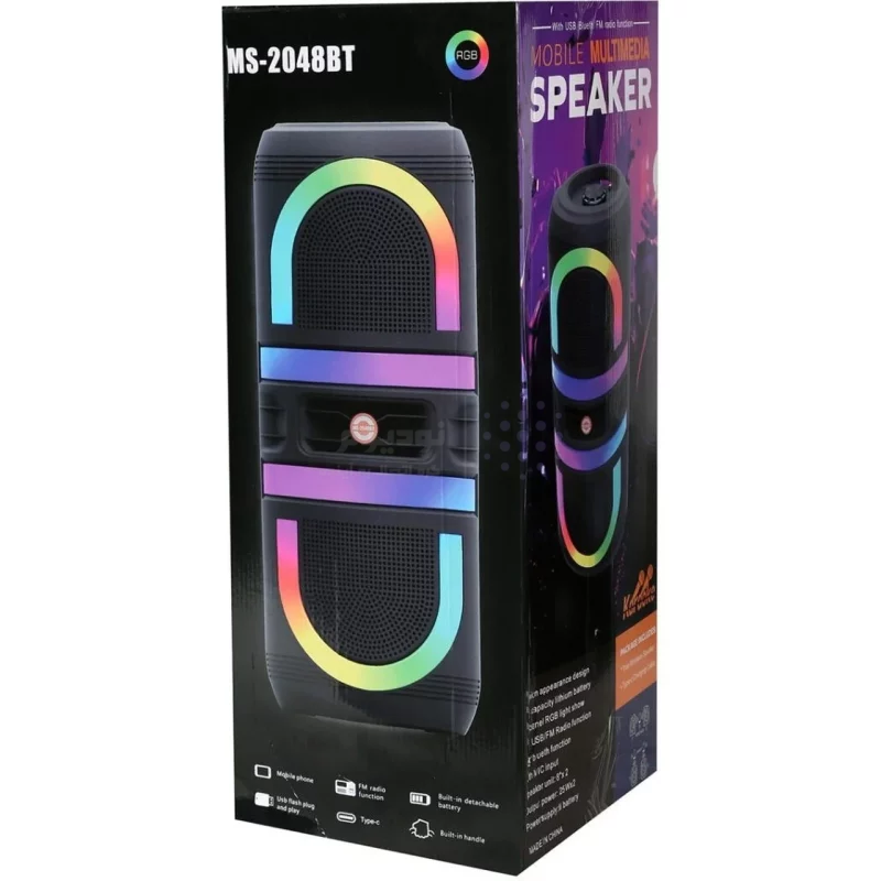 اسپیکر بی سیم مدل MS-2048BT - مشکی - MMS (گارانتی شش ماهه YA) - تصویر 7