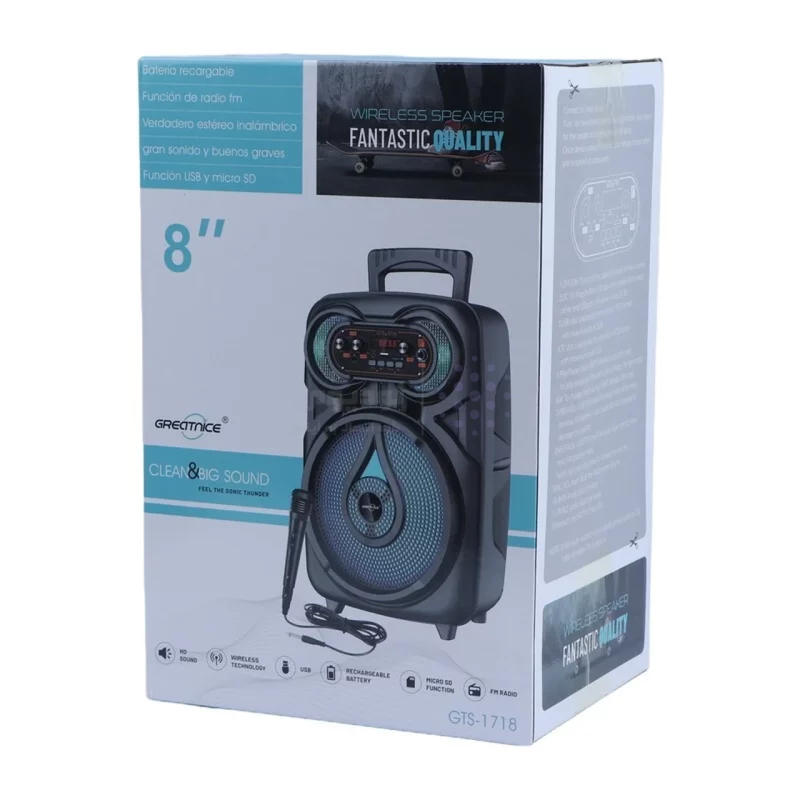 اسپیکر بی سیم Greatnice مدل GTS-1718 - مشکی - TCO - تصویر 10