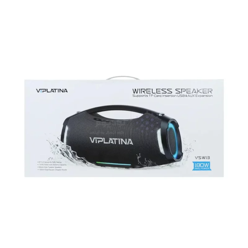 اسپیکر بی سیم VIPLATINA مدل VSW13 - مشکی (گارانتی 18 ماهه تعویض نیکان همراه) - تصویر 6