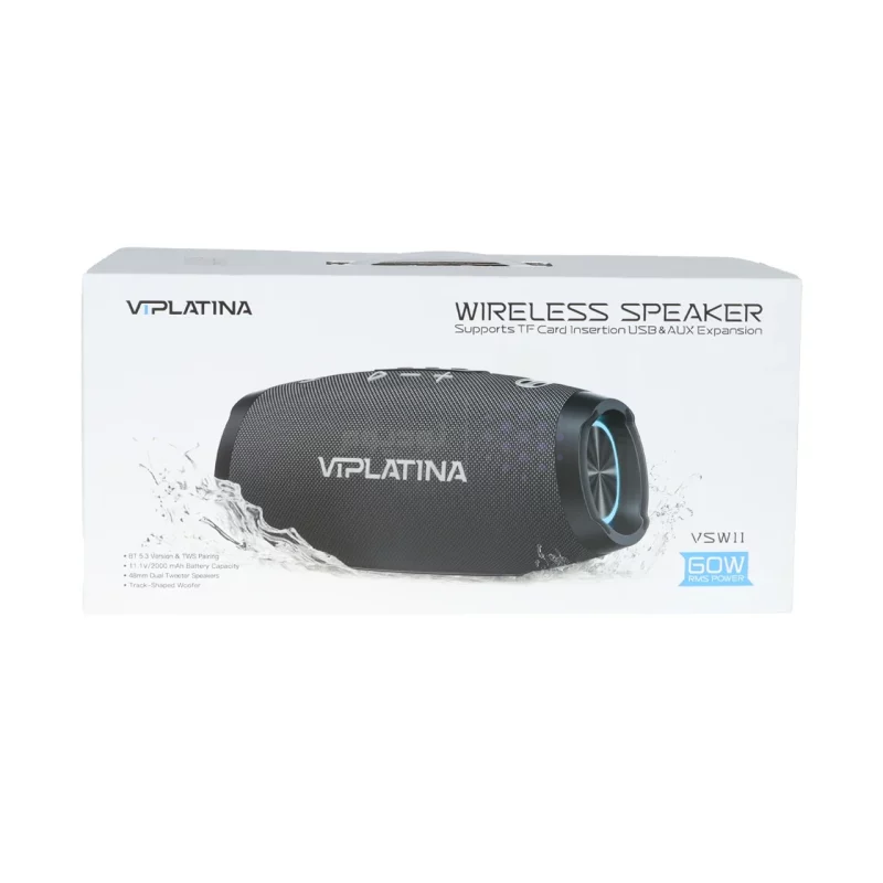 اسپیکر بی سیم VIPLATINA مدل VSW11 - مشکی (گارانتی 18 ماهه تعویض نیکان همراه) - تصویر 6
