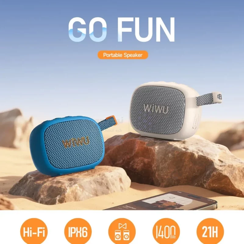 اسپیکر بی سیم Wiwu مدل GO FUN H1 - آبی (گارانتی شش ماهه شرکتی) - تصویر 3
