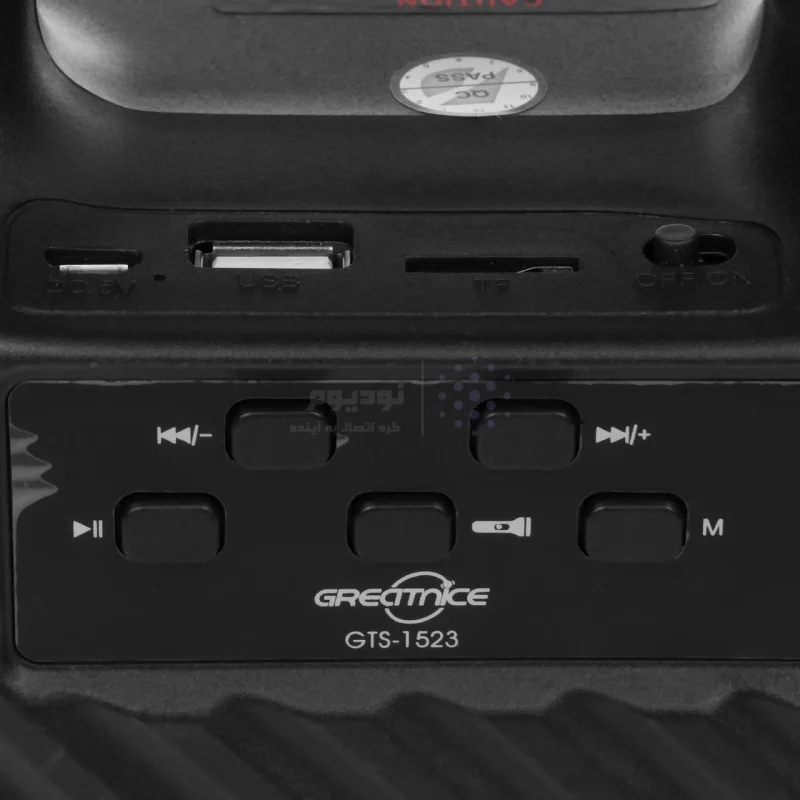 اسپیکر 5W بی سیم EXTRA BASS مدل GTS-1523 - مشکی - تصویر 6