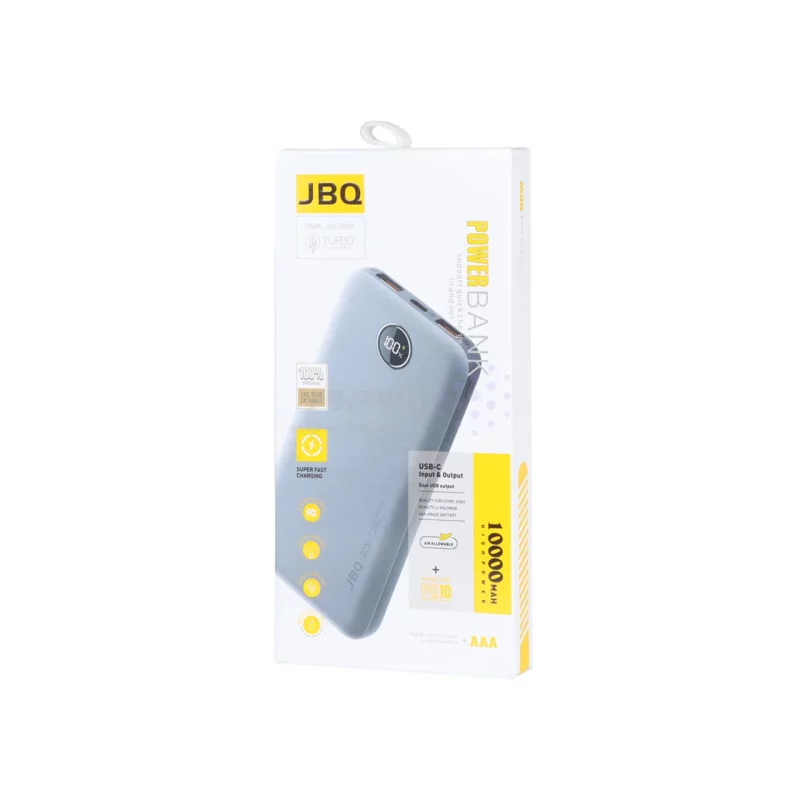 پاوربانک (PD و فست شارژ) JBQ 22.5W 10000mAh مدل PQ10 - خاکستری (گارانتی یکساله رصاصی) - تصویر 9