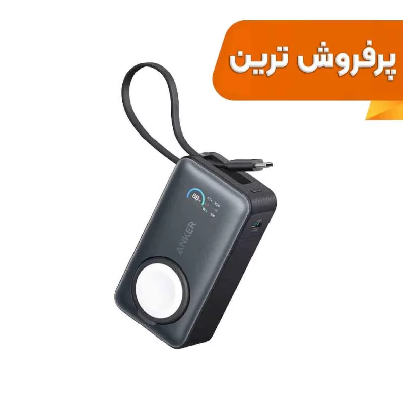 پاوربانک فست شارژ ANKER 10000mAh مدل A1657H11 35W - مشکی (گارانتی 18ماهه حافظه طلایی ایستا) - تصویر 2