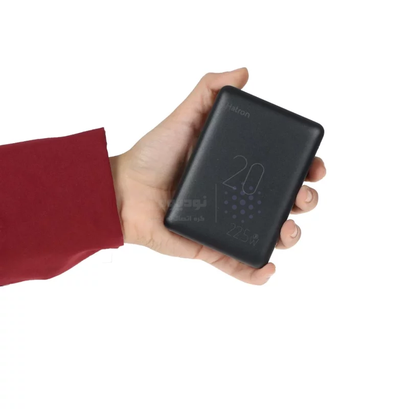 پاوربانک (PD و فست شارژ) Hatron 20000mAh مدل HPB2060ME 22.5W - مشکی - تصویر 7