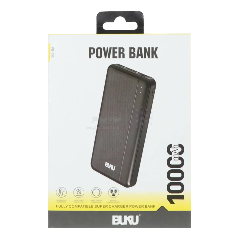 پاوربانک فست شارژ BUKU 10000mAh مدل PB-106 12W - مشکی - MMS - تصویر 4