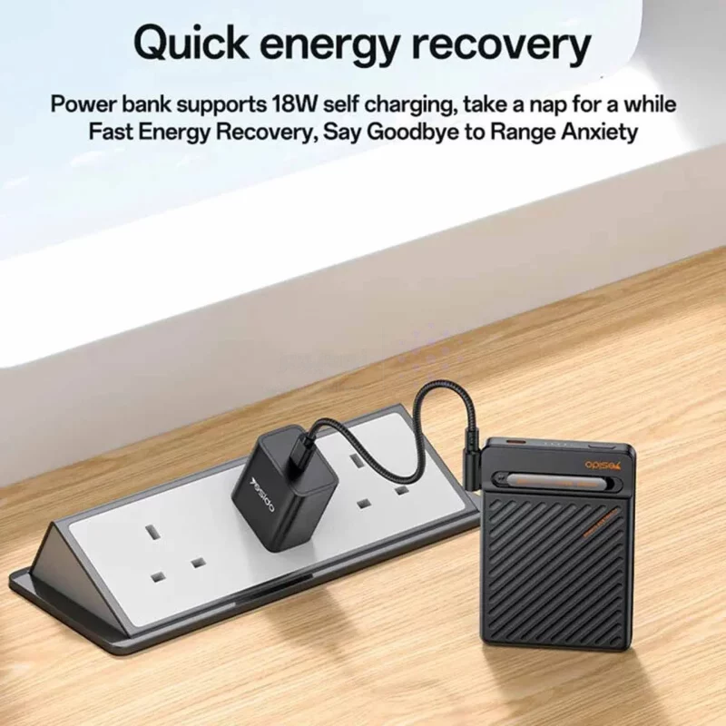 پاوربانک وایرلس (PD و فست شارژ) Yesido 5000mAh مدل YP77 20W - مشکی (گارانتی 18 ماه تعویض نیکان همراه) - تصویر 5