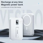 پاوربانک وایرلس PD و فست شارژ Yesido 10000mAh مدل YP45 20W دارای استند موبایل - سفید (گارانتی 18 ماه تعویض نیکان همراه) - تصویر 3