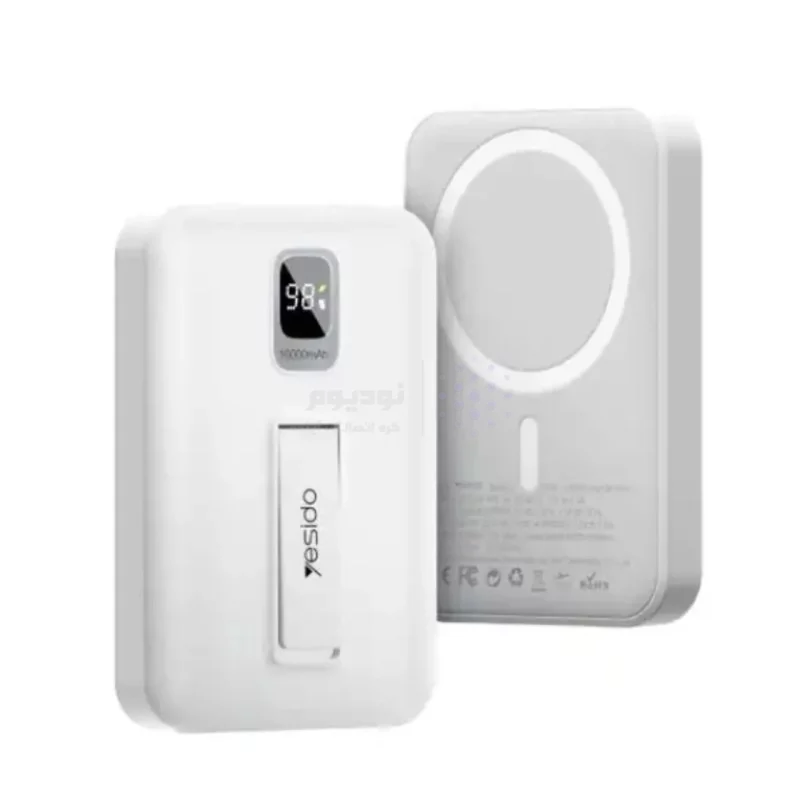 پاوربانک وایرلس PD و فست شارژ Yesido 10000mAh مدل YP45 20W دارای استند موبایل - سفید (گارانتی 18 ماه تعویض نیکان همراه) - تصویر 4