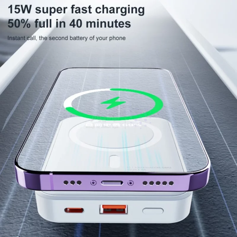 پاوربانک وایرلس PD و فست شارژ Yesido 10000mAh مدل YP45 20W دارای استند موبایل - سفید (گارانتی 18 ماه تعویض نیکان همراه) - تصویر 5