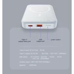 پاوربانک وایرلس PD و فست شارژ Yesido 10000mAh مدل YP45 20W دارای استند موبایل - سفید (گارانتی 18 ماه تعویض نیکان همراه) - تصویر 9