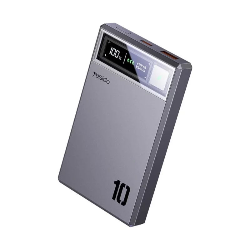 پاوربانک وایرلس PD و فست شارژ Yesido 10000mAh مدل YP61 20W مگ سیف - خاکستری (گارانتی 18 ماه تعویض نیکان همراه) - تصویر 2