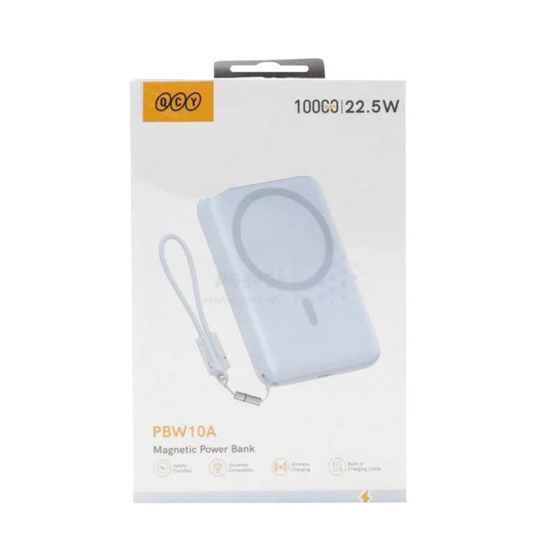 پاوربانک فست شارژ QCY 10000mAh مدل PBW10A 22.5W - آبی (گارانتی 18 ماهه شرکتی) - تصویر 3