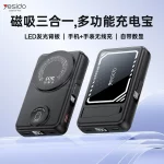 پاوربانک فست شارژ و وایرلس دوکاره Yesido 10000mAh مدل YP79 22.5W - مشکی (گارانتی 18 ماه تعویض نیکان همراه) - تصویر 3