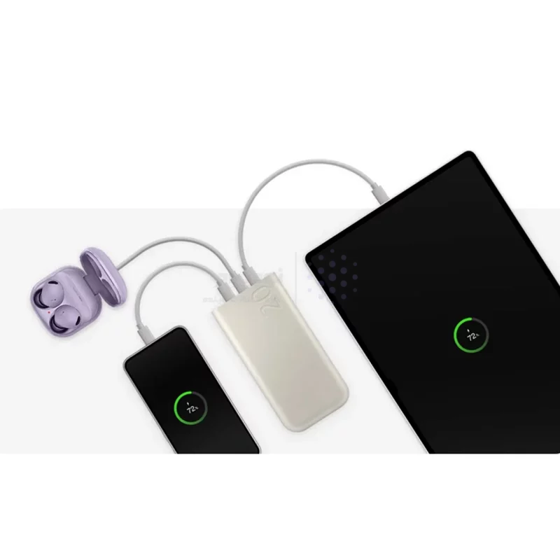پاوربانک (PD و فست شارژ) Samsung 45W 20000mAh مدل EB-P4520 - سفید - اصلی(گارانتی 6 ماهه شرکتی) - تصویر 7