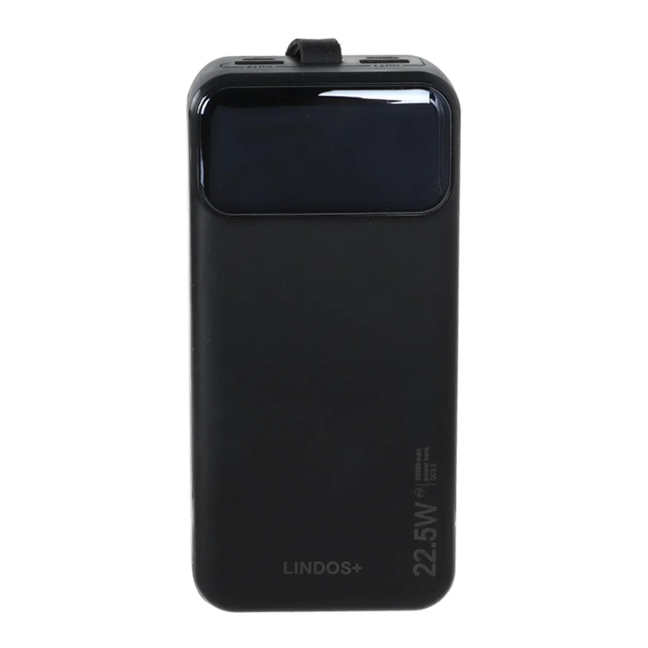 1584-1676412-1 پاوربانک PD وفست شارژ Lindos+ 30000mAh مدل LN-06 22.5W - مشکی - تصویر 1