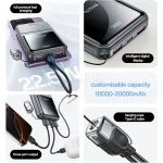 پاوربانک PD و فست شارژ Yesido 20000mAh مدل YP96 22.5W - نقره ای (گارانتی 18 ماه تعویض نیکان همراه) - تصویر 4