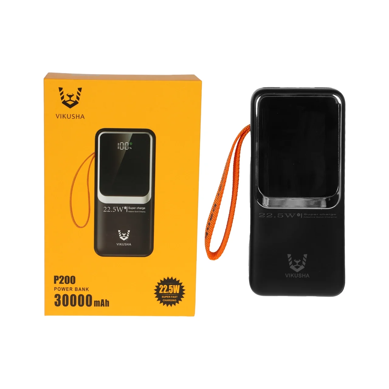 1584-1714546-1 پاوربانک فست شارژ Vikusha 30000mAh مدل P200 22.5W - مشکی - SMO (گارانتی شش ماهه شرکتی) - تصویر 1