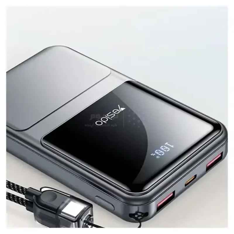 پاوربانک PD و فست شارژ Yesido 10000mAh مدل YP95 22.5W - خاکستری (گارانتی 18 ماه تعویض نیکان همراه) - تصویر 3