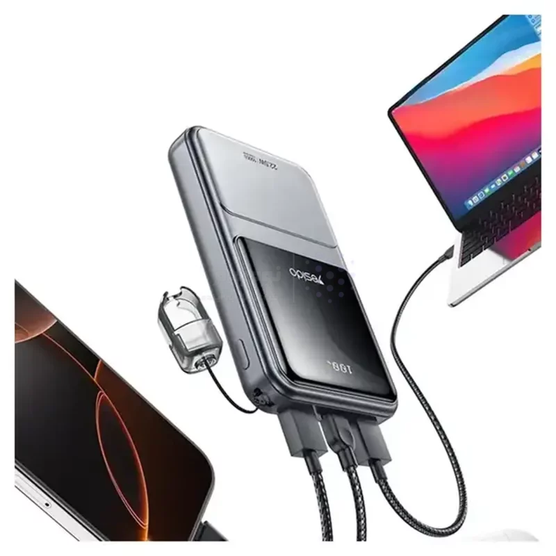 پاوربانک PD و فست شارژ Yesido 10000mAh مدل YP95 22.5W - خاکستری (گارانتی 18 ماه تعویض نیکان همراه) - تصویر 4