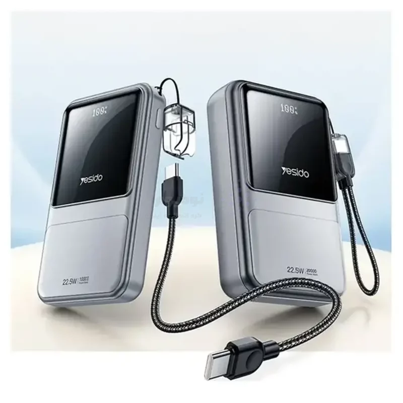 پاوربانک PD و فست شارژ Yesido 10000mAh مدل YP95 22.5W - خاکستری (گارانتی 18 ماه تعویض نیکان همراه) - تصویر 6