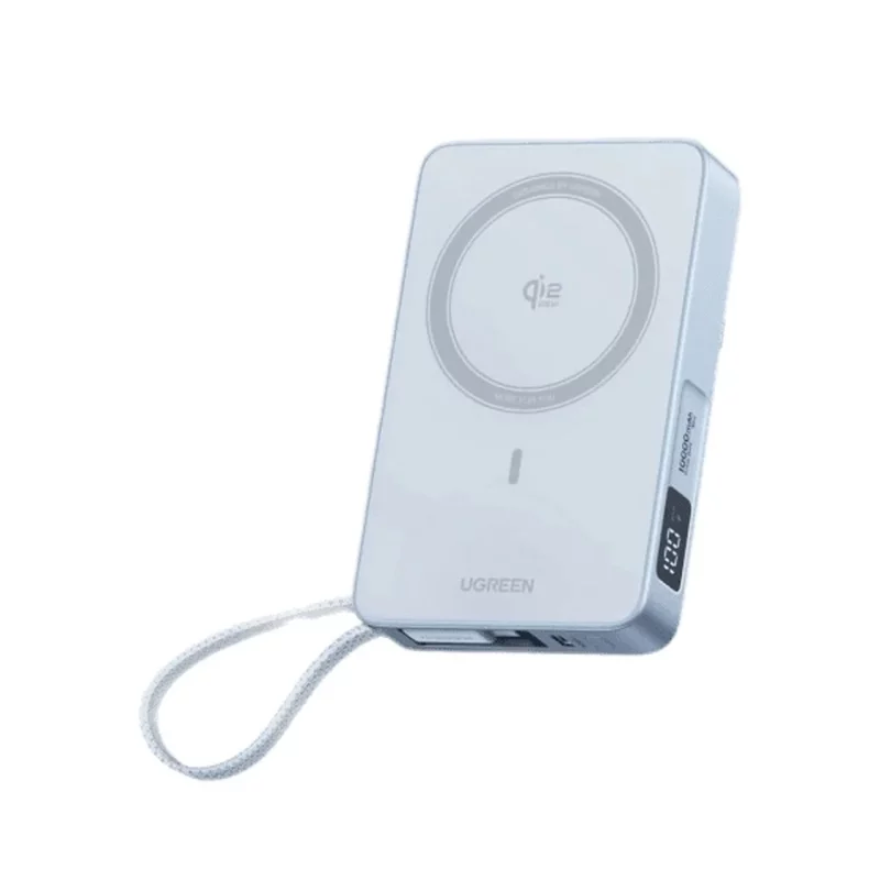 پاوربانک وایرلس PD و فست شارژ UGREEN 10000mAh مدل MagFlow PB773 30W - آبی روشن (گارانتی 18 ماهه آسان پیشرو)(65958) - تصویر 2
