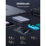 پاوربانک PD و فست شارژ UGREEN 20000mAh مدل PB720 100W - خاکستری (گارانتی 18 ماهه آسان پیشرو)(25188) - تصویر 5