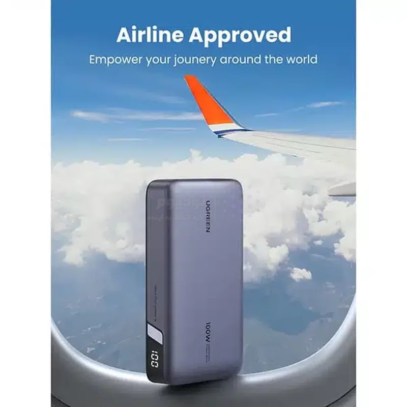 پاوربانک PD و فست شارژ UGREEN 20000mAh مدل PB720 100W - خاکستری (گارانتی 18 ماهه آسان پیشرو)(25188) - تصویر 8