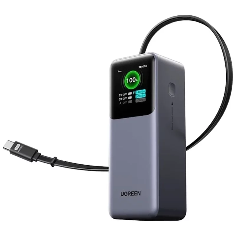 پاوربانک PD و فست شارژ UGREEN 20000mAh مدل Nexode PB726 165W - خاکستری (گارانتی 18 ماهه آسان پیشرو)(55987B) - تصویر 2
