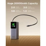پاوربانک PD و فست شارژ UGREEN 20000mAh مدل Nexode PB726 165W - خاکستری (گارانتی 18 ماهه آسان پیشرو)(55987B) - تصویر 6