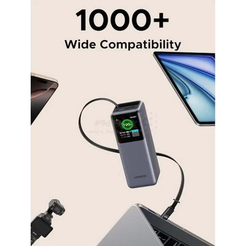 پاوربانک PD و فست شارژ UGREEN 20000mAh مدل Nexode PB726 165W - خاکستری (گارانتی 18 ماهه آسان پیشرو)(55987B) - تصویر 7