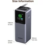 پاوربانک PD و فست شارژ UGREEN 20000mAh مدل Nexode PB726 165W - خاکستری (گارانتی 18 ماهه آسان پیشرو)(55987B) - تصویر 9