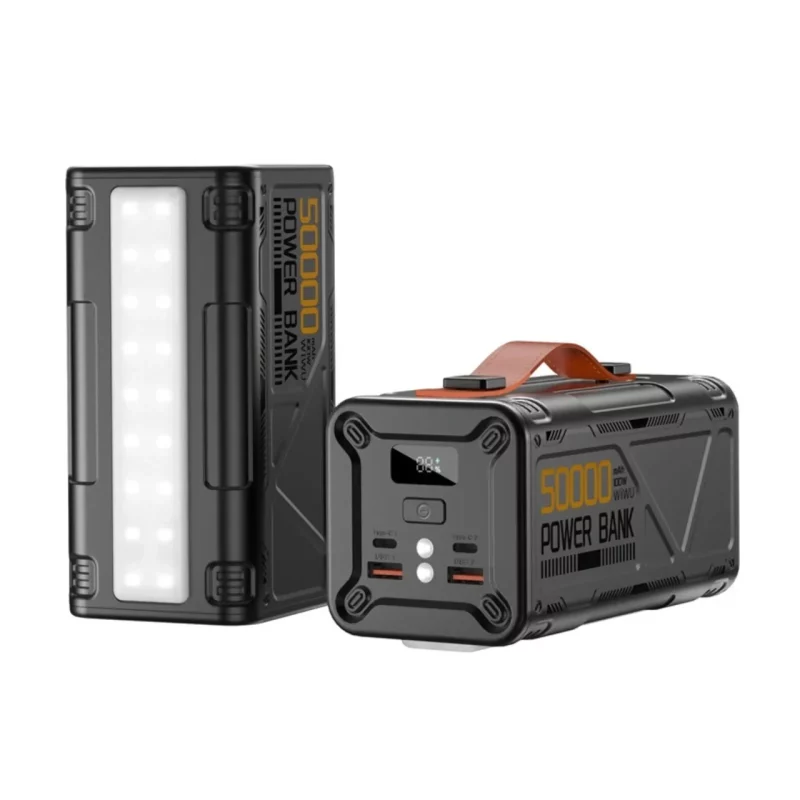 پاوربانک PD و فست شارژ Wiwu 50000Ah مدل Armor Wi-P029 100W - مشکی (گارانتی شش ماهه شرکتی) - تصویر 2
