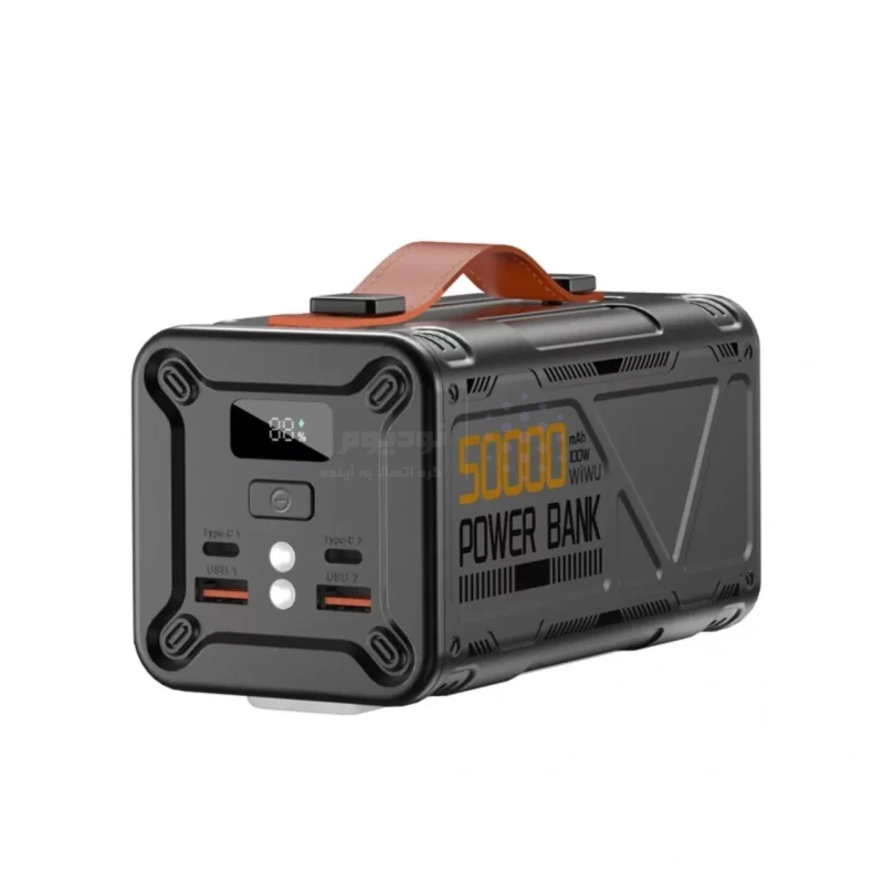 پاوربانک PD و فست شارژ Wiwu 50000Ah مدل Armor Wi-P029 100W - مشکی (گارانتی شش ماهه شرکتی) - تصویر 3