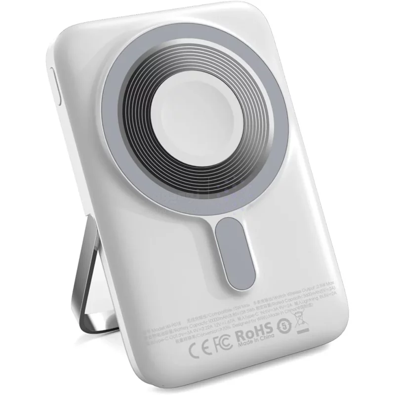 پاوربانک و شارژر وایرلس PD و فست شارژ Wiwu 10000Ah مدل Elite Wi-P018 - سفید (گارانتی شش ماهه شرکتی) - تصویر 3