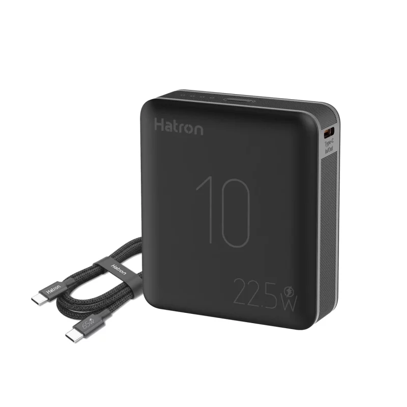 پاوربانک Hatron 22.5W 10000mAh مدل HPB1065ME - مشکی - (گارانتی یک ساله هترون) - تصویر 2