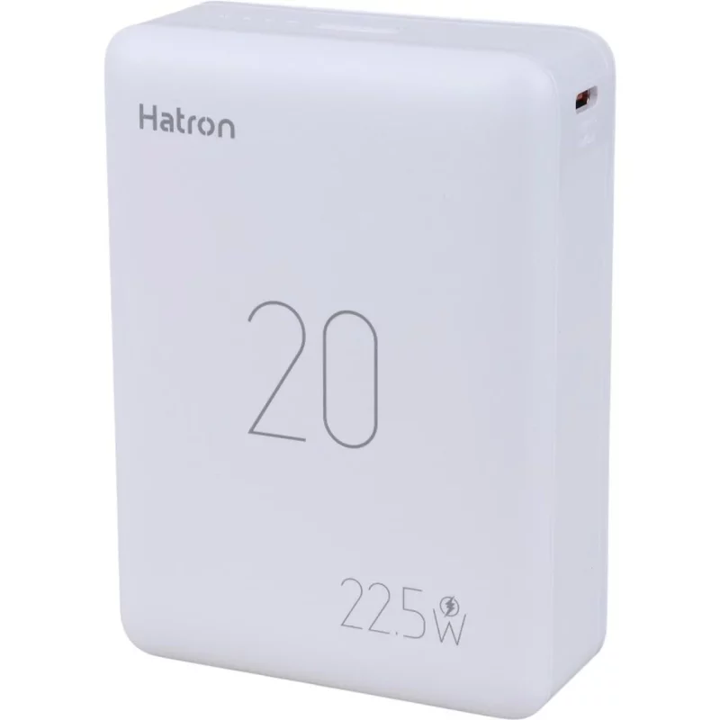 پاوربانک PD و فست شارژ Hatron 20000mAh مدل HPB2060ME 22.5W - سفید - تصویر 2