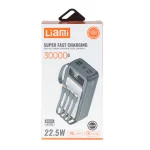 پاوربانک PD و فست شارژ Liami 30000Ah مدل LM7030 22.5W - مشکی (گارانتی شش ماهه شرکتی) - تصویر 6
